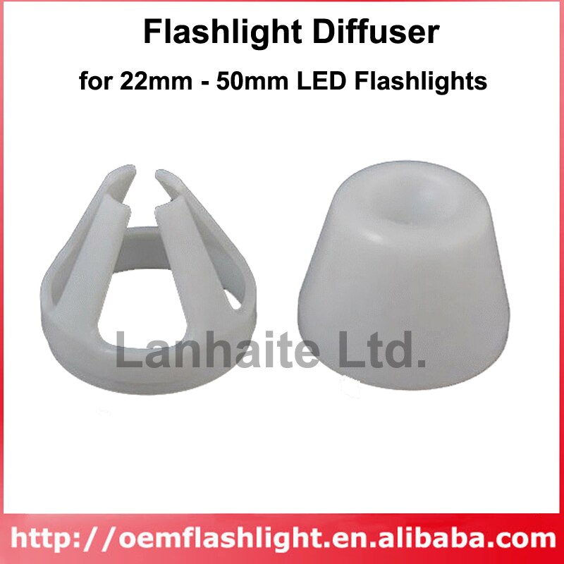 Beam Light Zaklamp Diffuser Voor 22 Mm-50 Mm Led Zaklampen (1 Pc)