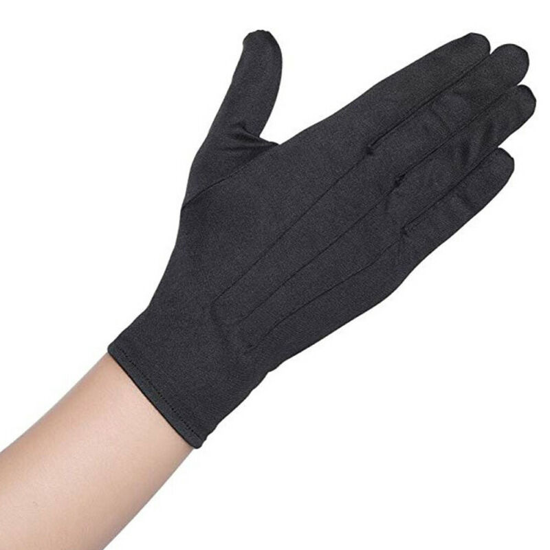 1 paar Baumwolle Handschuhe Khan Tuch Überprüfen Handschuhe Ritualen Spielen Schwarz Handschuhe Neue