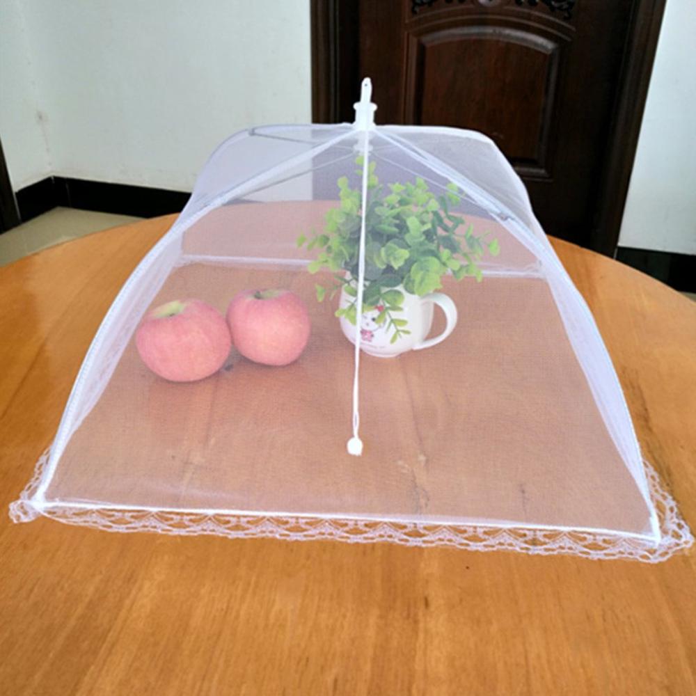 12-18 pulgadas plegable hogar sombrilla para comida Malla lavable comida tapa Picnic de barbacoa red antimoscas y mosquitos utensilios de cocina