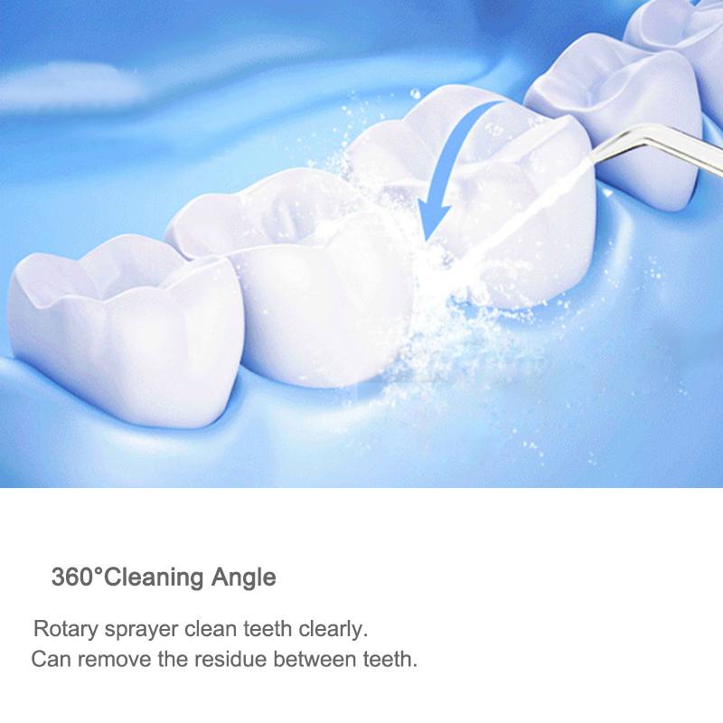 12w 1000ml bærbar vandflosser dental oral vandingsanlæg dental spa enhed tandtråd oral vandingsanlæg med 6 tip vandtank