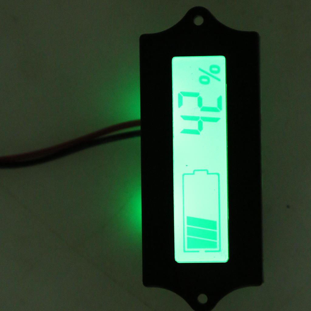 -acid Lithium Battery Capacity Voltmeter Module Green LCD Tester Checker