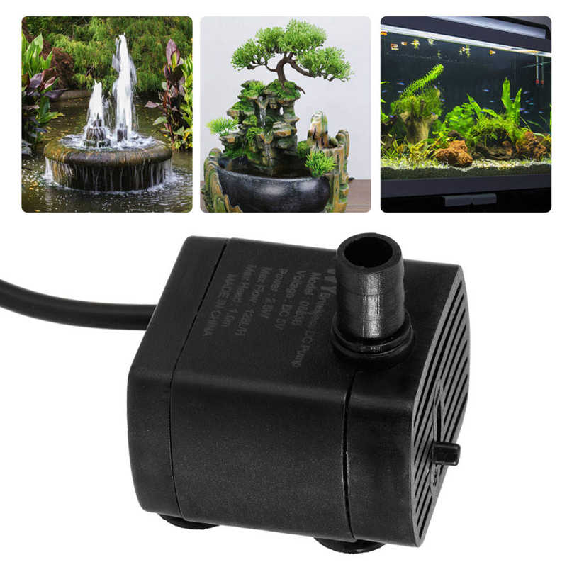5V Hydroponics Indoor Miniature Fountain Accessory Landscape Water Pump Cable for Pond Fish Tanks