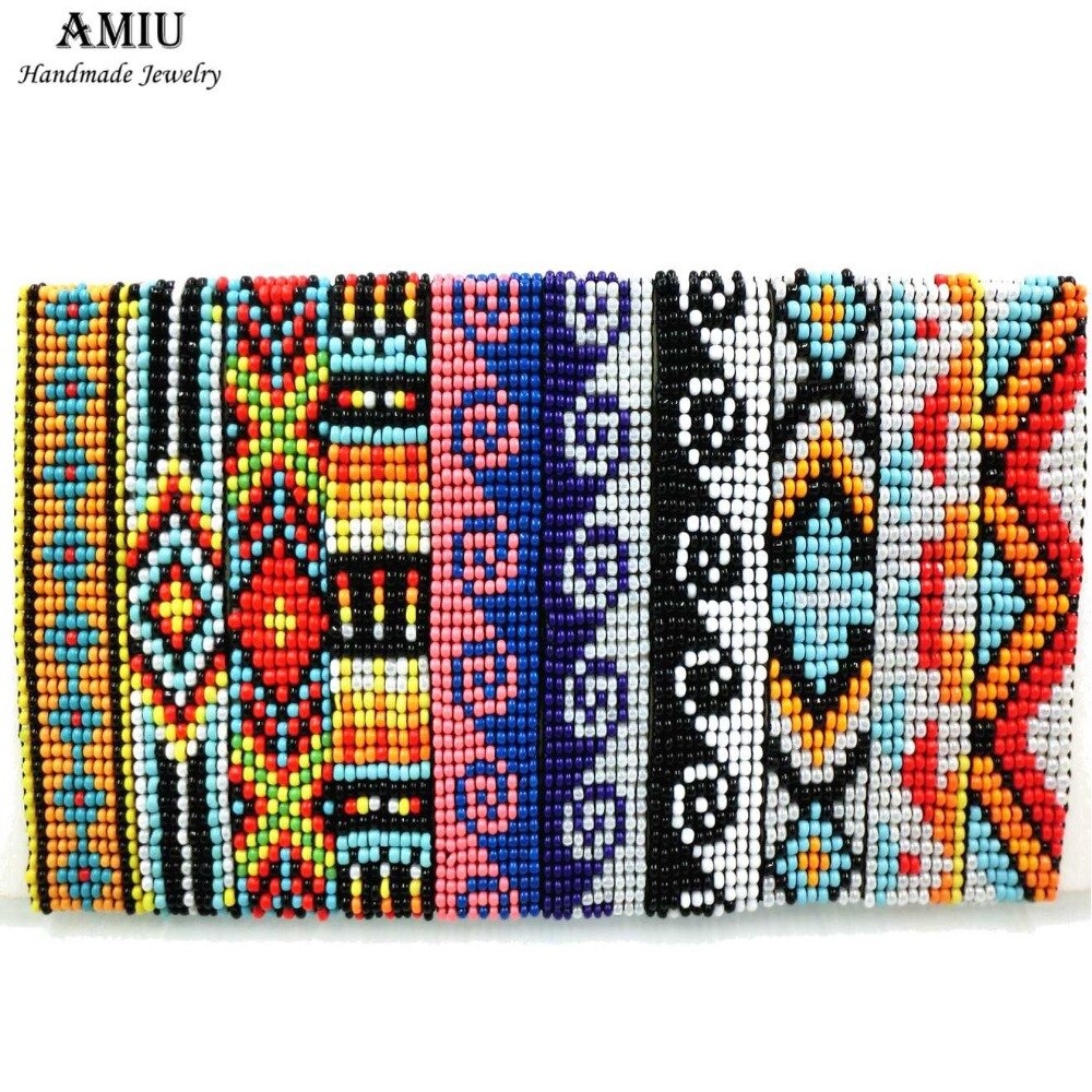 AMIU Handgemachte Freundschaft Armband Böhmen Stil Hippie Armband Seil Beliebte String Samen Perlen Armbänder Für Frauen Männer Weihnachten