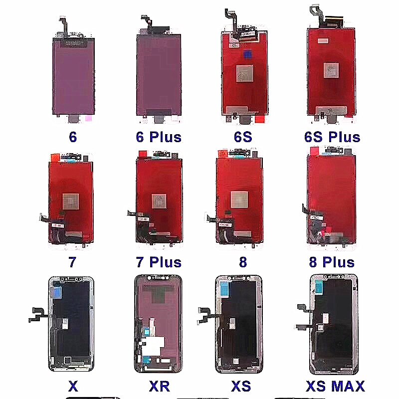 AAA + + + display A CRISTALLI LIQUIDI Del Telefono Per i Phone 5/6/7/8/X/XR Con perfetto 3D Touch Screen Digitizer Assembly