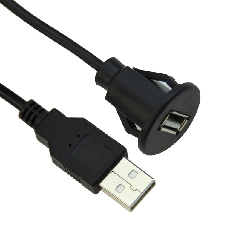 1m bil dashbord monter en hann til en kvinnelig usb 2.0 socket skjøtepanelkabel