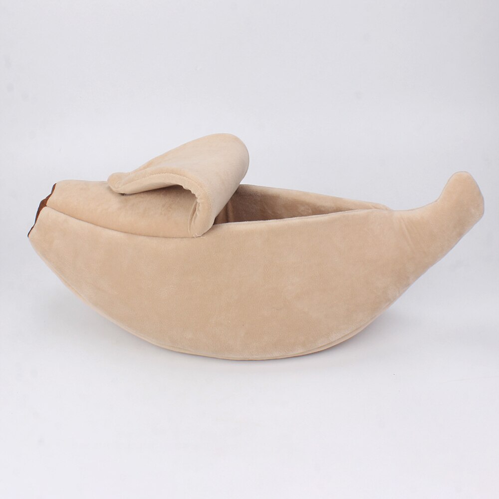 Banaan Vorm Pet Hond Kat Bed Mat Huis Duurzaam Kennel Doggy Puppy Kitten Kussen Mand Warm Draagbare Hond Kat Supplies: Khaki / 40x15x10cm