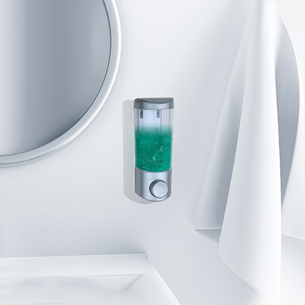 40# Wall Mounted Bathroom Soap Shampoo Dispenser Refillable Hand Soap Shower Wall Mount Liquid Soap Dispensers Soap Container