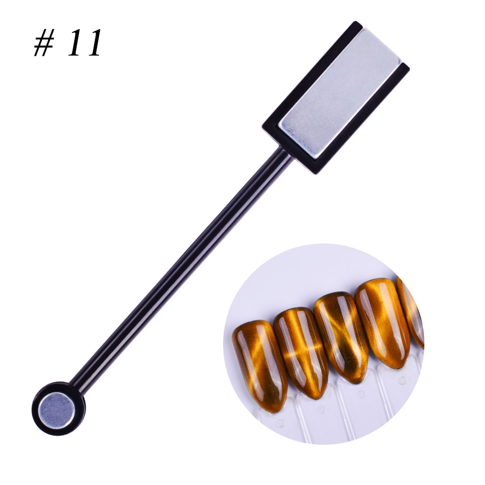 1 stücke Doppel Kopf Katze Auge Gel Magnet Stock Gebogene Linie Streifen 3D Entwürfe Für Polnische Nagel Gel Nagel Kunst Dekor Magnetische Werkzeuge LA035