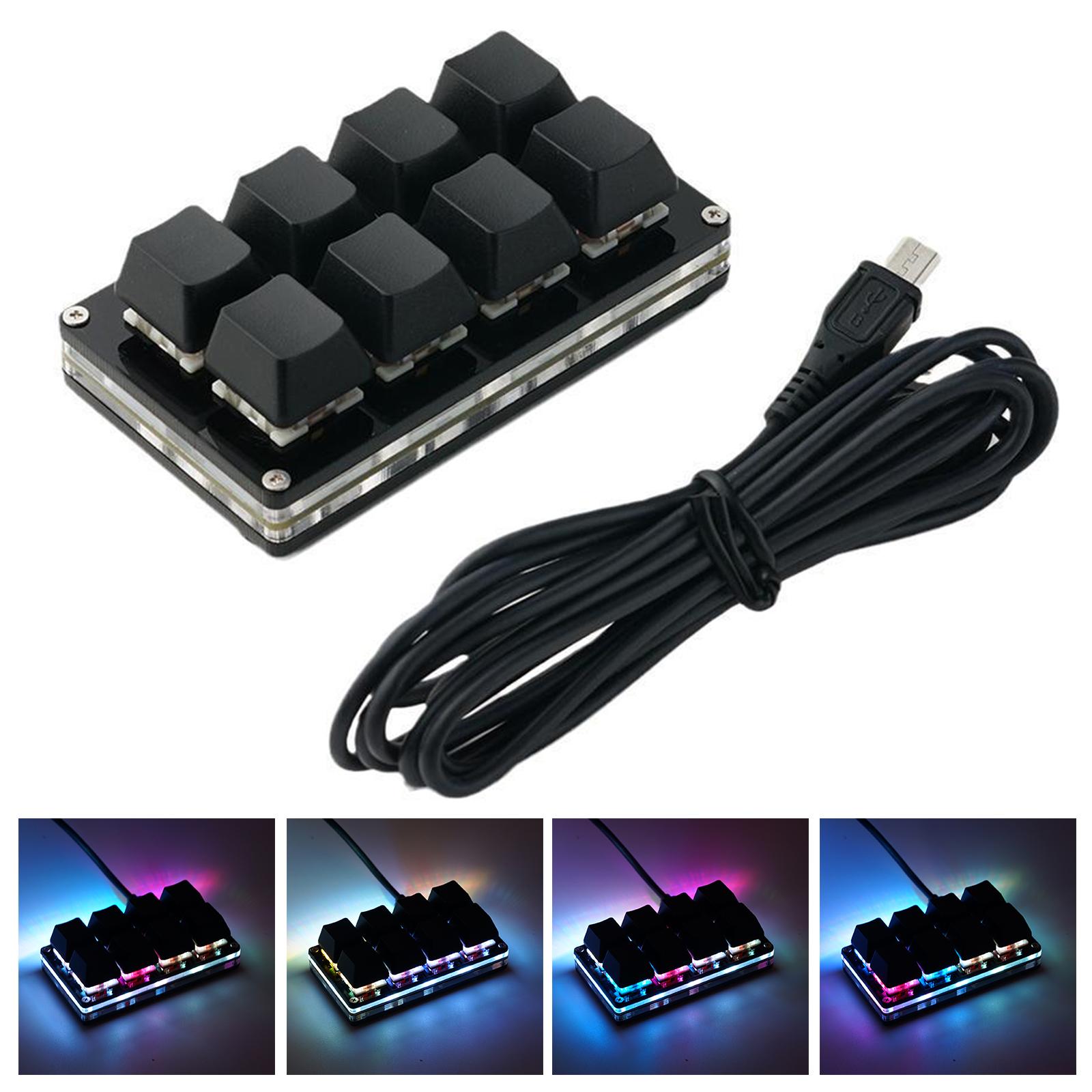 USB Programming Macro Custom Mechanical Keyboard RGB 24/16/12/9/8/4/3/2 Key Copy and Paste DIY Gaming Mini Keypad Macropad: MAROON
