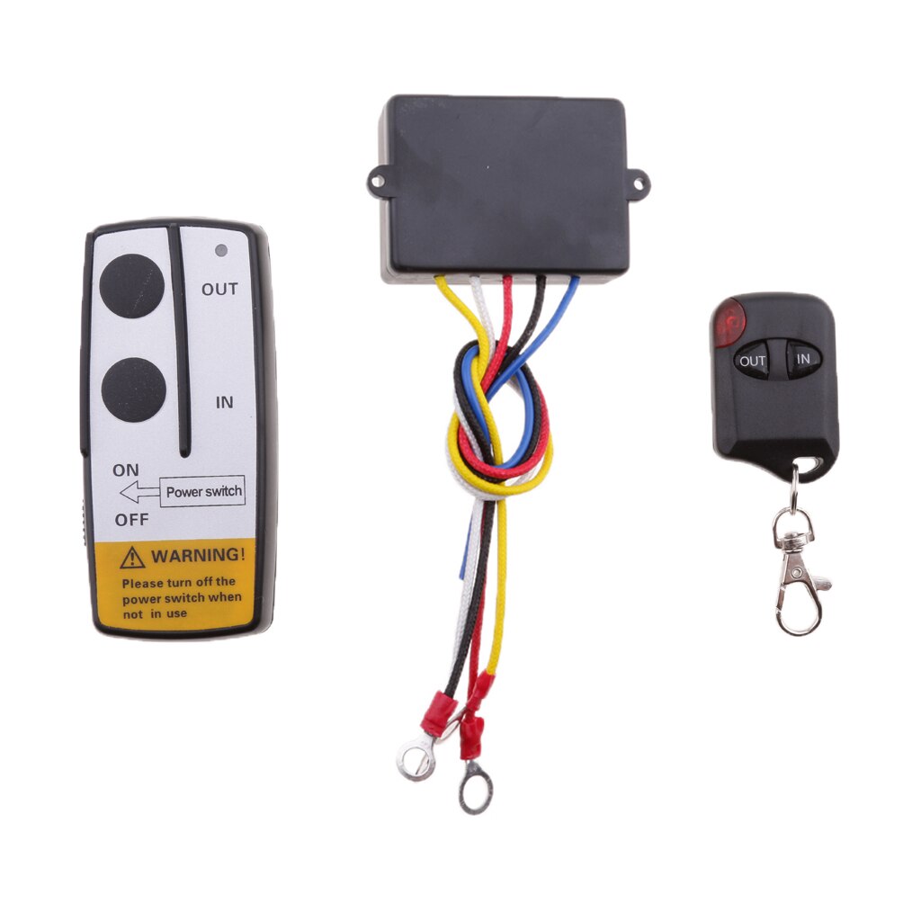 Universal 12V Wireless Winch Remote Control Kit Switch Handset For ATV SUV