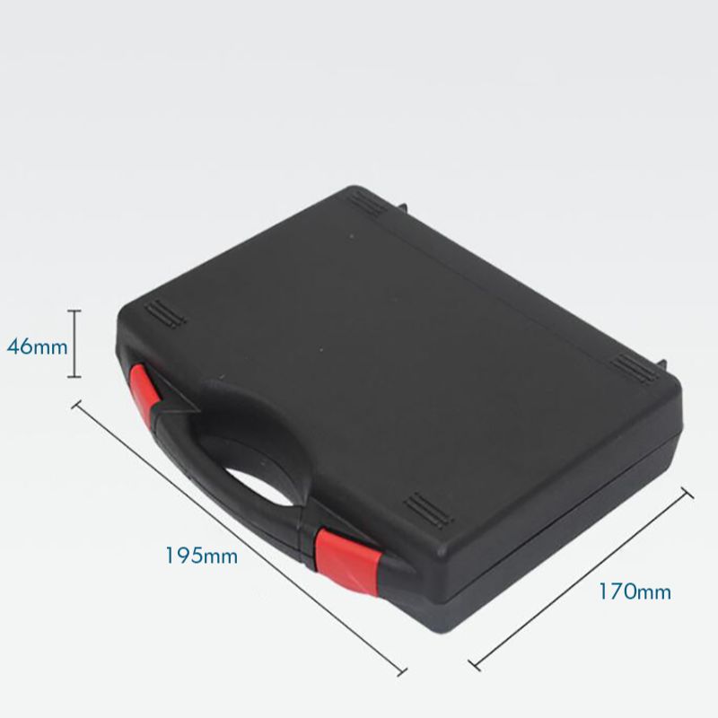 Portable Tool Case Plastic Empty Carrying Hard Case Box 195x170x46mm Protective Hard Case for Hardware Tools, Black
