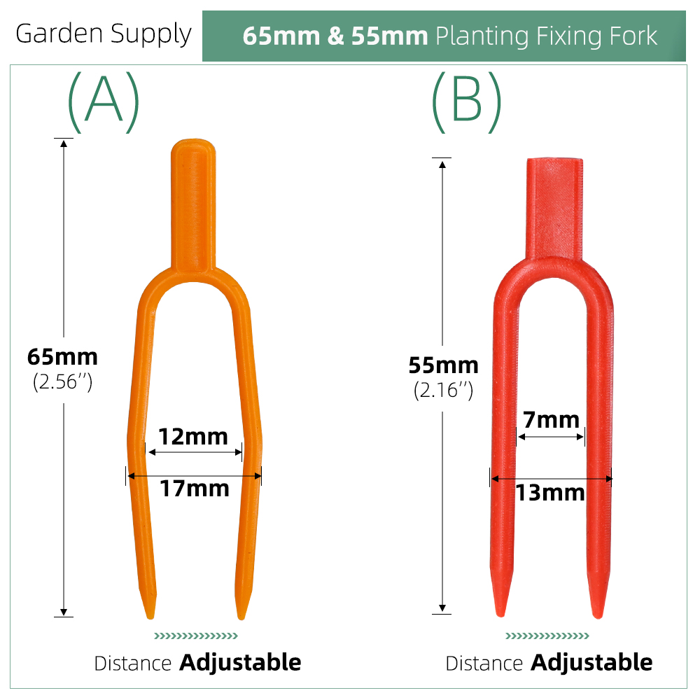 50PCS Plant Stem Stolon Fixator 55MM 65MM Garden Strawberry Planting Fork Watermelon Fastening Fixture Clamp Clip Plant Support