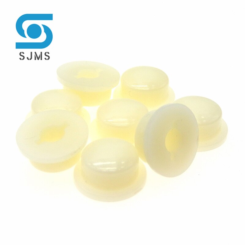 20 Stuks Silver Plating Tactile Drukknop Cap GJW102 Switch Knop Hoed 9.7*4.5Mm Binnenste Gat 3.4Mm voor 6*6 Mm Tact Micro Switch: Ivoor