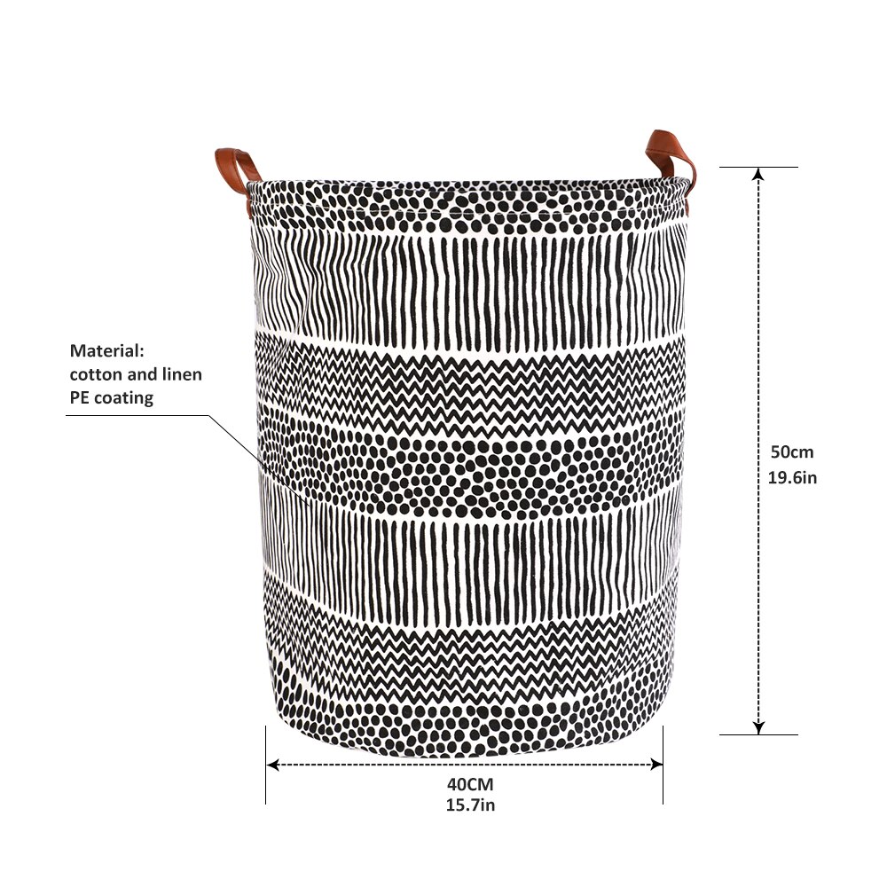 Laundry Basket Canvas Waterproof Organizer Basket Large Capacity Laundry Hamper Dirty Clothes Storage Basket Home Storage Bin: 9(40x50cm)