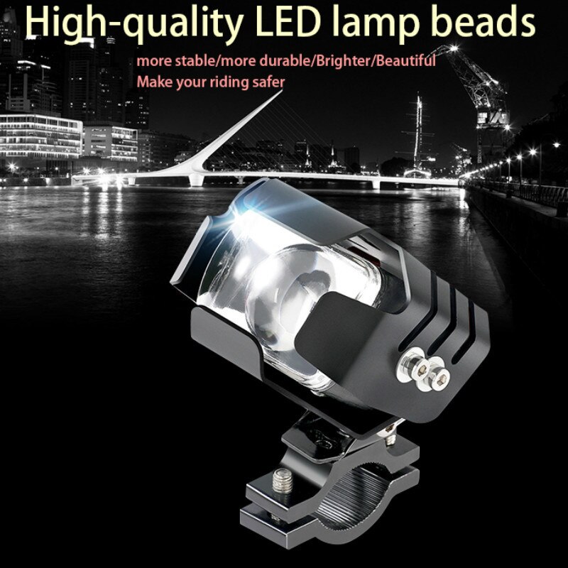 20W LED Motorcycle Off-road Decorative Lamp Projector Headlight Driving Spotlight Scooter Styling Light
