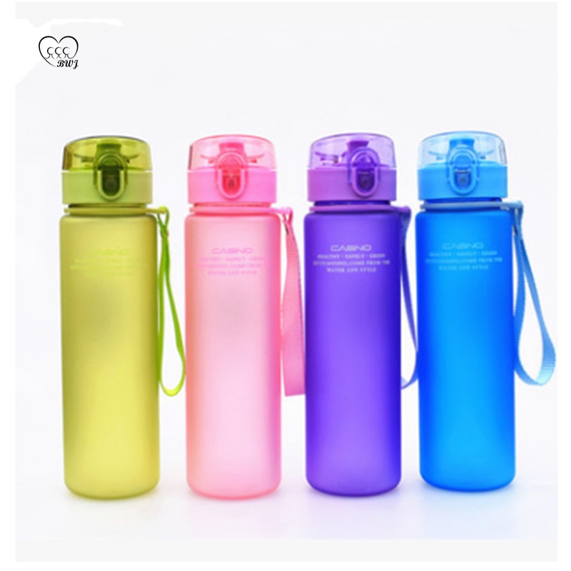 560ml sportwaterflessen vierkant anti-lek mat waterfles keukenaccessoires fles voor water shaker koffiemok .9z
