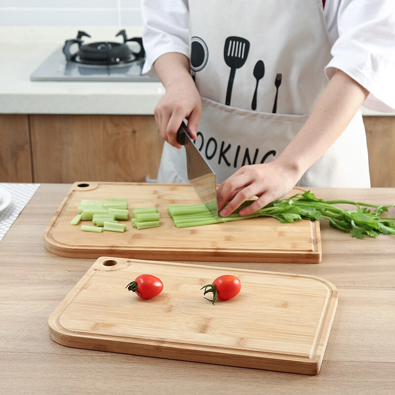 Household large kitchen cutting board Bamboo cutting fruit board cutting board cutting board simple rectangular cutting board