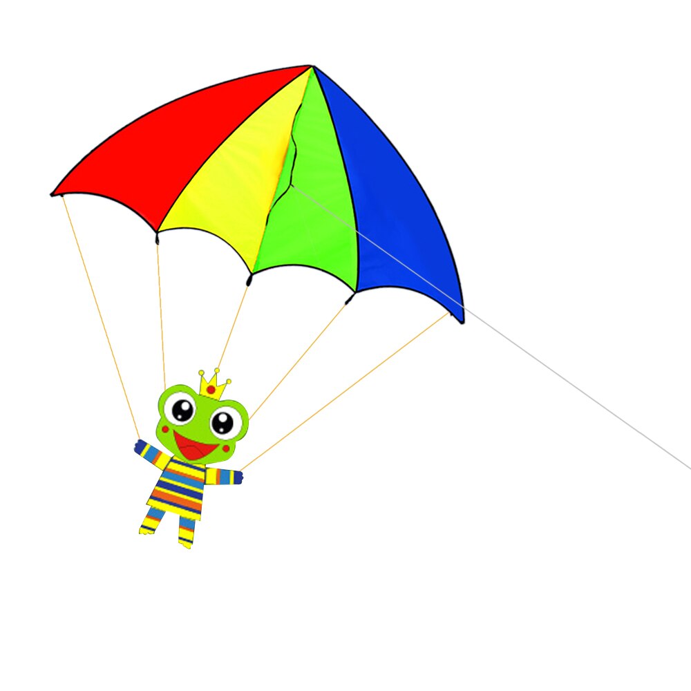 Kleurrijke Cartoon Parachute Kite Outdoor Sport Enkele Lijn Flying Kite Met 30 M Vliegende Lijn Voor Kids Volwassenen Camping Vliegende kite