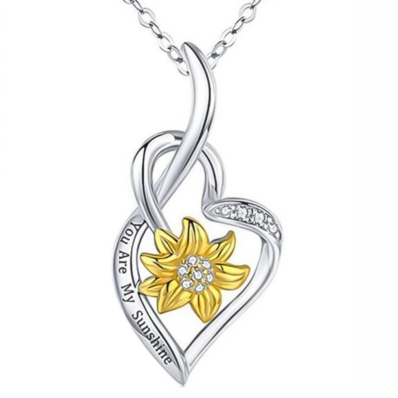 Liefde Hart Rode Roos Hanger Ketting Voor Vrouwen Meisje Goud Kleur Ketting Choker Mode-sieraden Christmas Valentijnsdag: B-5