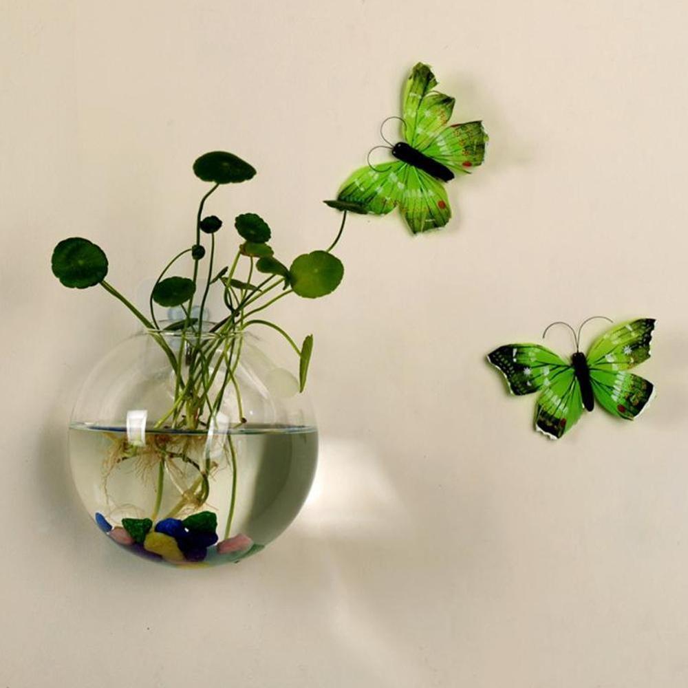 Pot Plant Wall Hanging Fish Bowl Aquarium Tank Aquatic Pet Supplies Pet Products Wall Mount Fish Tank Home Decoration