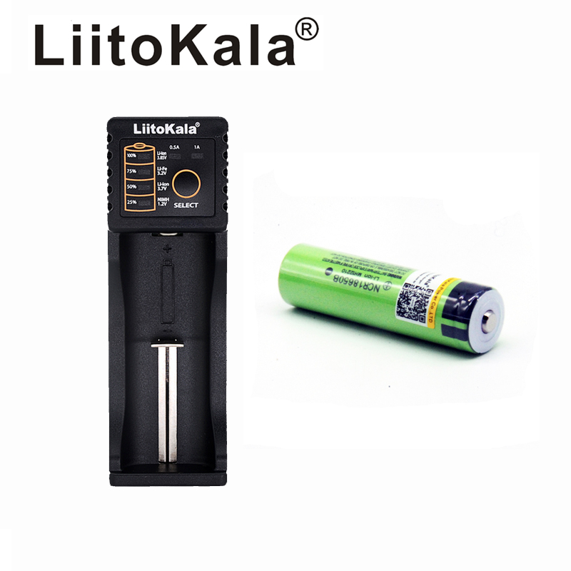 LiitoKala lii-100 USB 26650 18650 AAA AA Smart Charger + 1 pcs NCR18650B 3.7 V 18650 3400 mAh Li-Ion Oplaadbare batterij (GEEN PCB)