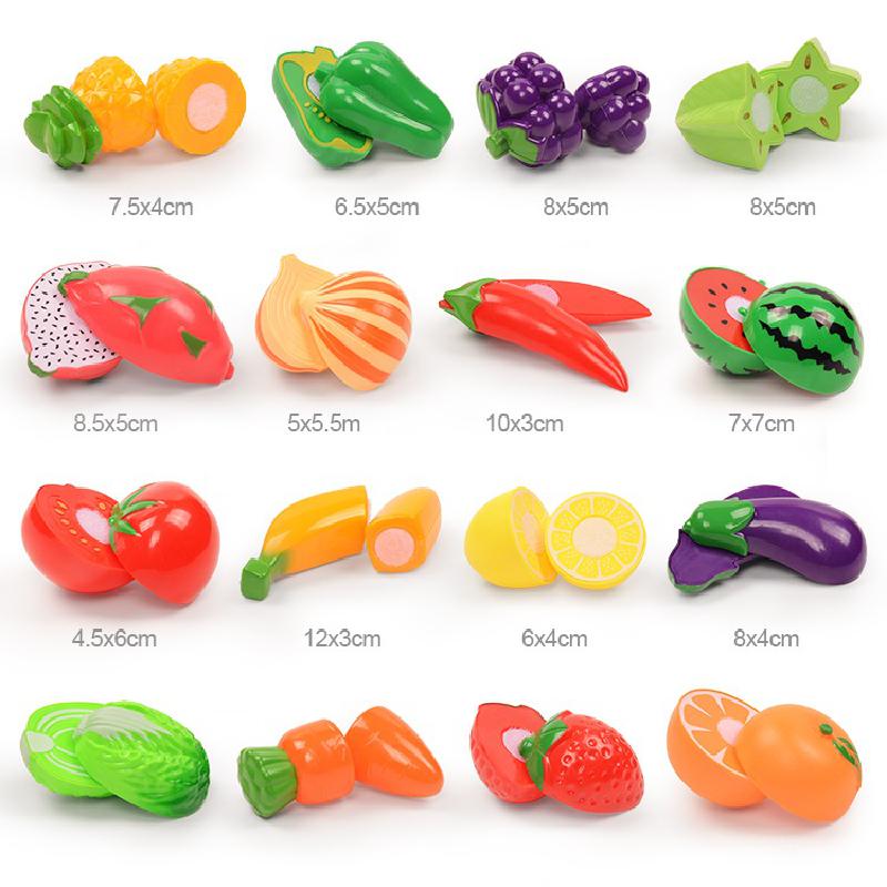 37 Pieces / set children pretend to play with toys fruit and vegetable cutting magnetic Mini toys children's kitchen food toys