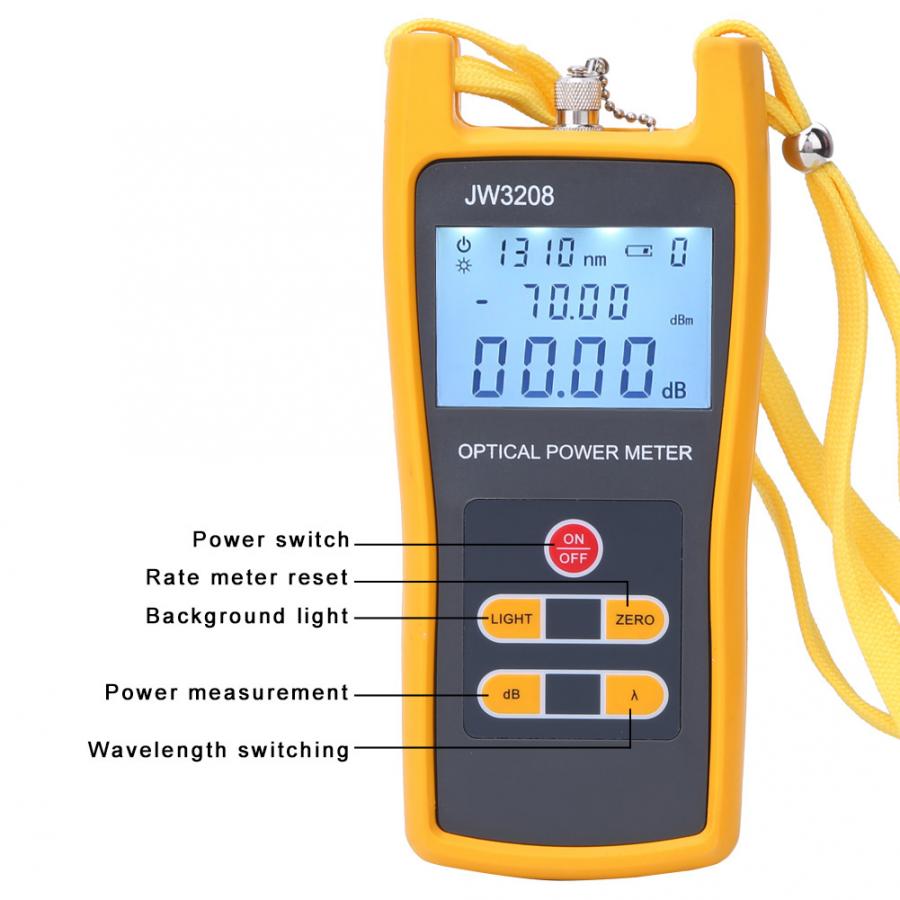 High Accuracy Fiber Cable Tester Fiber Optical Test Power Meter Tool 800-1700nm