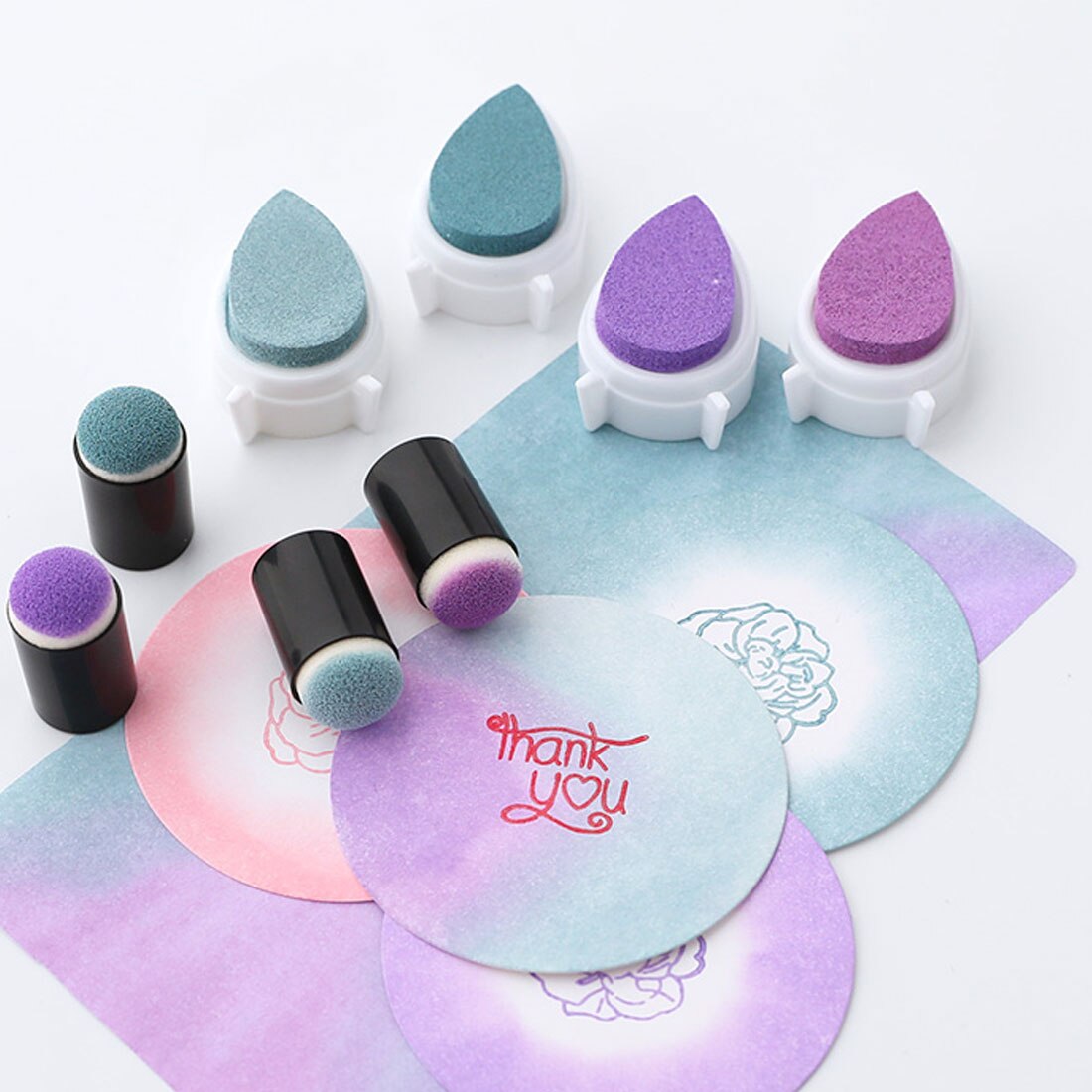 10/20/40pcs finger painting sponge finger set sponge painting tool smudge tool sponge foam finger painting craft set