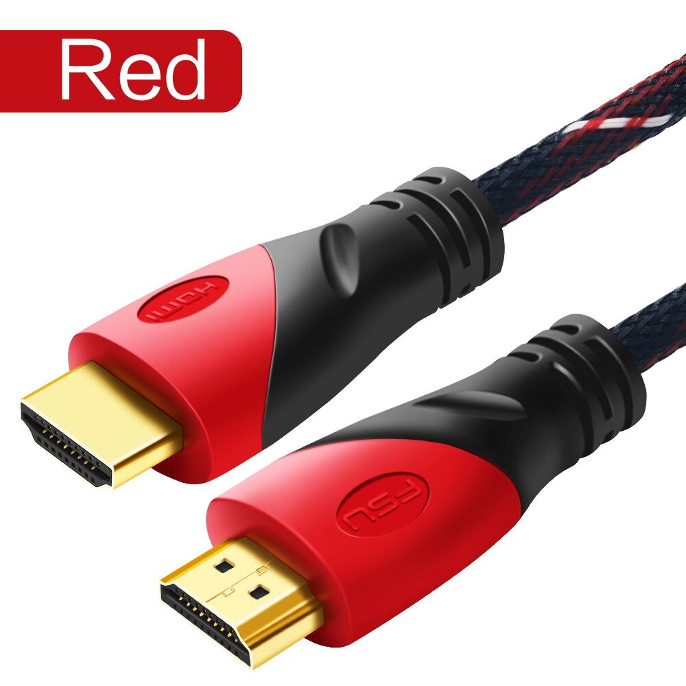 HDMI-compatible 2.0 4K 60Hz HDMI to HDMI Cable Splitter Switch Box 1080P Video Audio Cabo Cable for PS3 4 HDTV Projector: Red 1.4 1080P / 1.5m