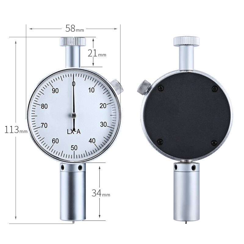Testeur de dureté de cadran testeur de dureté LX-C jauge de pénétration testeur de dureté pour plastique cuir caoutchouc multi-résine