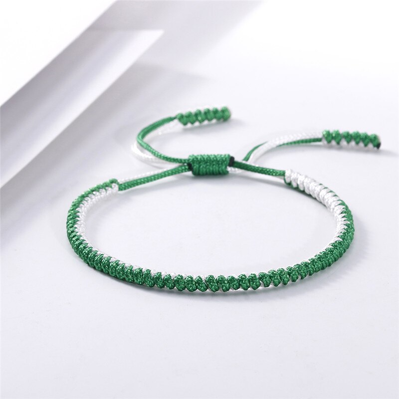 35 farben Tibetischen Buddhistischen Geflochtenen Seil Knoten Armbinde Charme Handgemachte Glück Weben Gewinde Armreifen Für Frauen Männer Modeschmuck