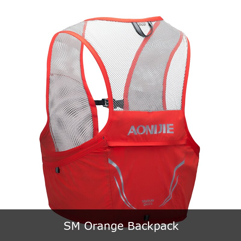 AONIJIE C932 2.5L Lightweight Backpack Running Vest Nylon Hydration Pack Bag Cycling Marathon Portable Ultralight Hiking 600ML: Orange SM