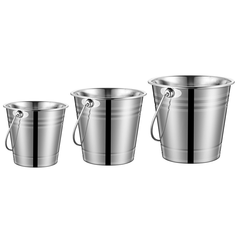 Stainless Steel Beverage Tub Modern with Handle for Barware Wine Lovers for Beer Champagne Party Bar Tools