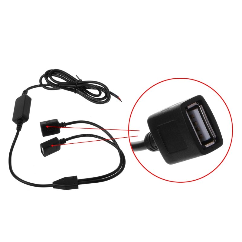 Chargeur de voiture double USB femelle | Convertisseur d'alimentation, 12V à 5V 3A DC à DC, pour DVR,
