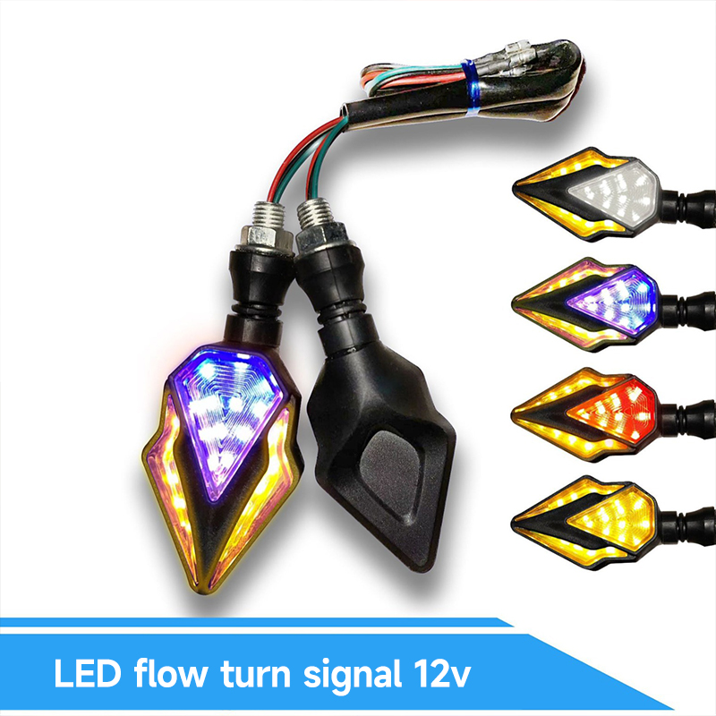2 uds lámpara de dirección de motocicleta indicador luces de señal de giro freno LED luz de giro trasera intermitentes luz intermitente ámbar