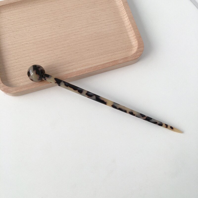 Acetatboll hårnål långt hår pinne enkel temperament flicka huvudkläder japanska och koreanska hår accessoarer: D