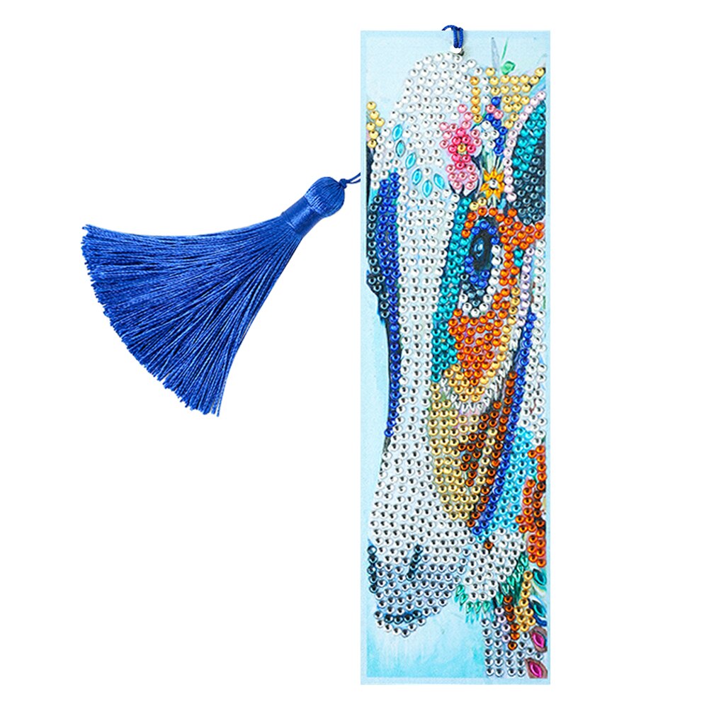 5D Special Shaped Diamond Painting Leather Bookmark Diamond Embroidery Craft Tassel Book Marks DIY Crafts Christmas: 12