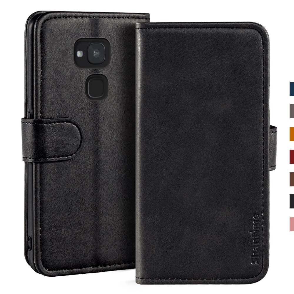 Funda magnética de cuero para BQ Aquaris V, funda de teléfono BQ Aquaris V, con soporte: For BQ Aquaris VS / Black