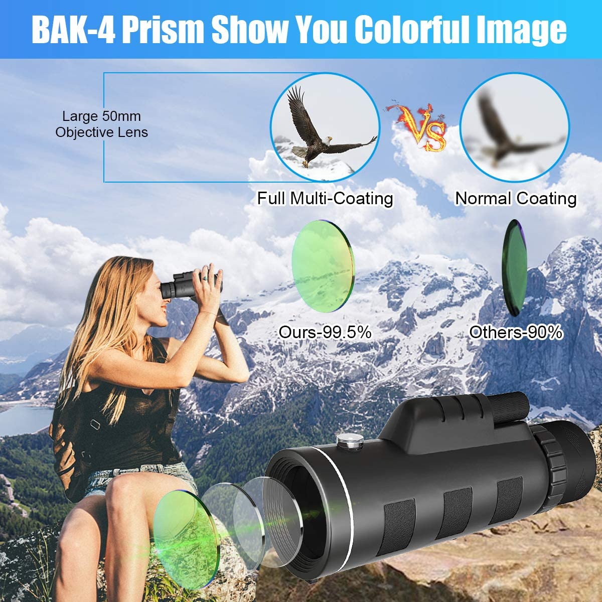 40x60 Hd Monocular Telescope Phone Camera Zoom Lense With Smartphone Holder &amp; Tripod бинокльWaterproof Telescope For Camping