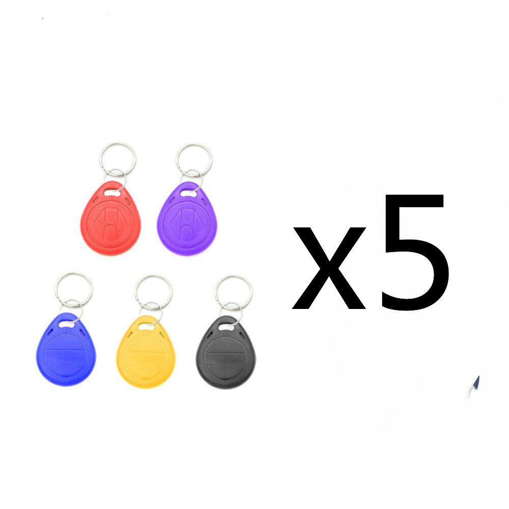 Portable Control Smart Card Reader EM4305 keychains 125KHz ard Reader For Door Access Proximity Sensor Card Reader: Red