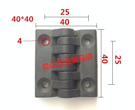10pcs/lot 40*40 plastic hinges for door ABS nylon black plastic hinge 40 * 40mm large spot Promotions