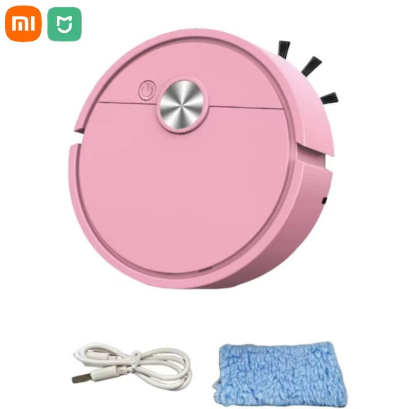 Xiaomi mijia 4000pa 3 em 1 robô aspirador de pó inteligente sucção forte fácil de usar para pisos duros tapetes de pêlos de animais de estimação: Vermelho