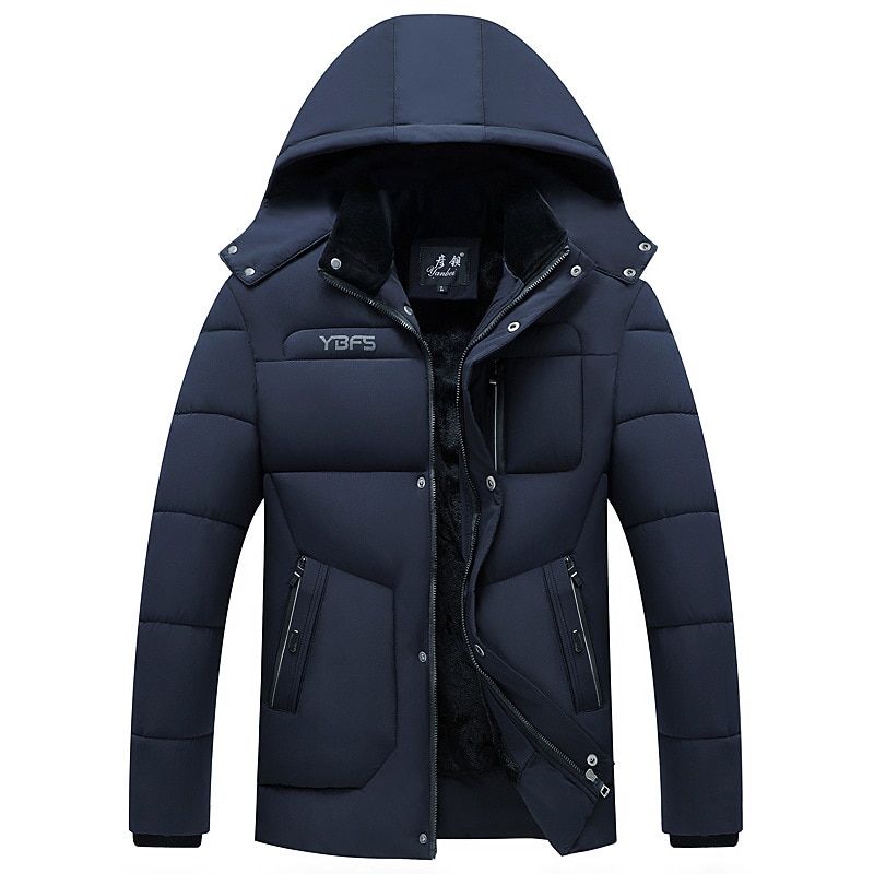 Winterjassen met capuchon, parka's voor heren, dikke gewatteerde herenjassen, overjassen, kleding voor heren, winddichte bovenkleding, jassen, kleding