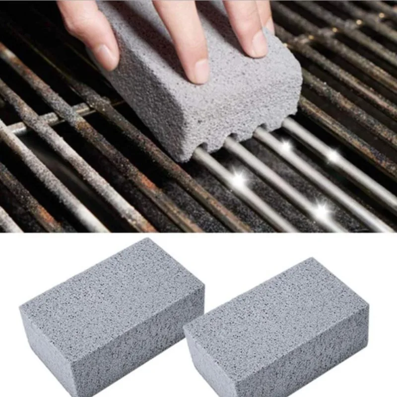 BBQ Grill Cleaning Brush Brick Block Barbecue Cleaning Stone Pumice Brick For Barbecue Rack Outdoor Kitchen BBQ Tools