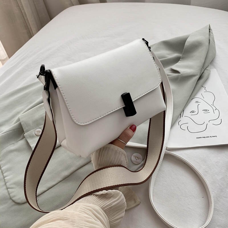Læder crossbody tasker til kvinder solid lille lilla skuldertaske luksus kvindelige håndtasker og punge sæk