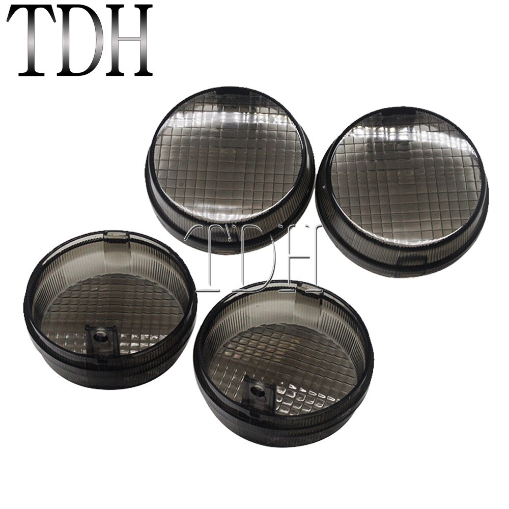 Motorrad Blinker Licht Lampe Lenes Vorne/Hinten Licht Linsen Abdeckung Für Honda VTX Aero 1300 Kawasaki Vulkan 1600 VN1600: 4Stck Rauch