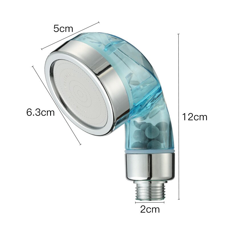 Stonestream Handheld Shower Head Water Saving Rainfall Bathroom Shower Head 3 Filters For Hairspring Bathroom Accessories: 1 function-blue