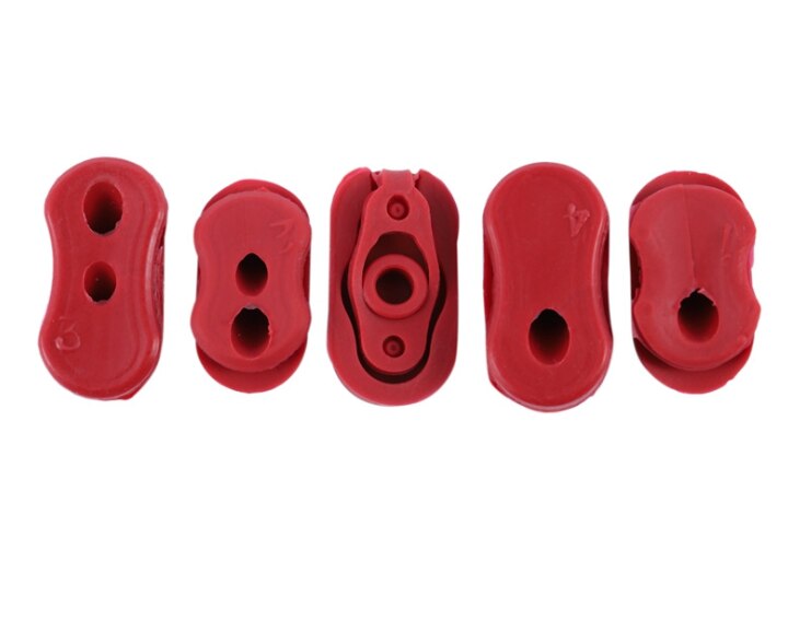 1-5 stk opladningshul støvstik vandtæt dæksel siliciumgummilåg rød til xiaomi  m365 elektrisk scooter