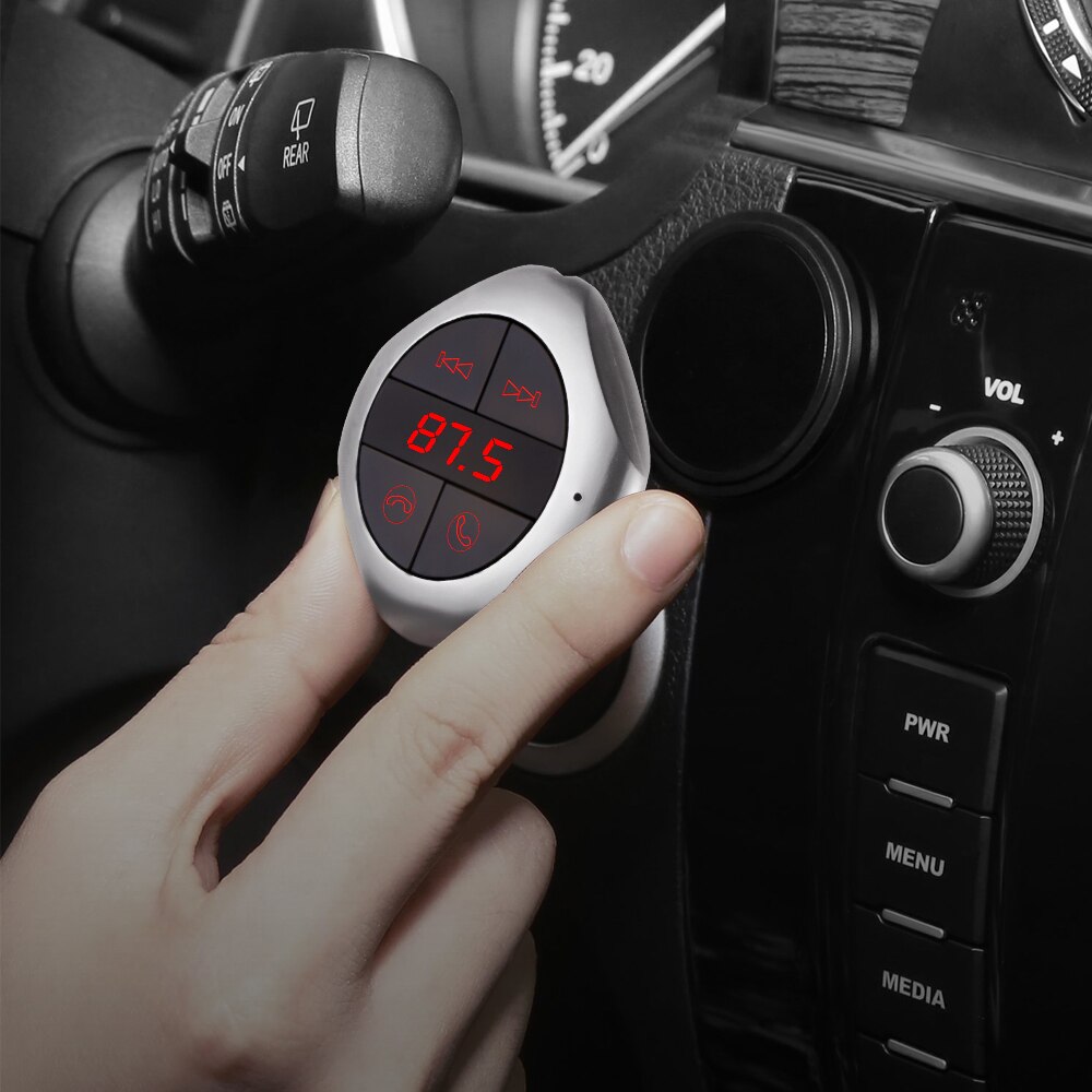 6- -in- -1 handsfree-langaton bluetooth fm-lähetin modulaattori autoon  mp3 soitin tf/sd muistikortti usb lcd autotarvikkeet