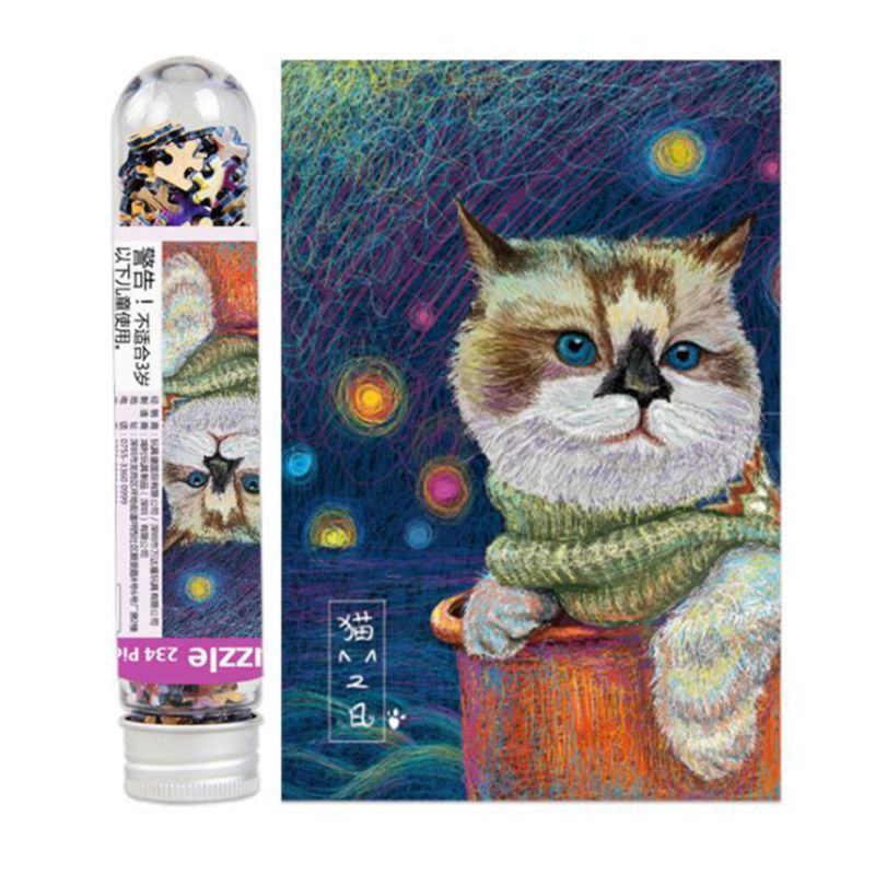 234Stck Mini Tasche Rätsel Selbst Montieren Reagenzglas Puzzle Pädagogisches Spielzeug 23GD